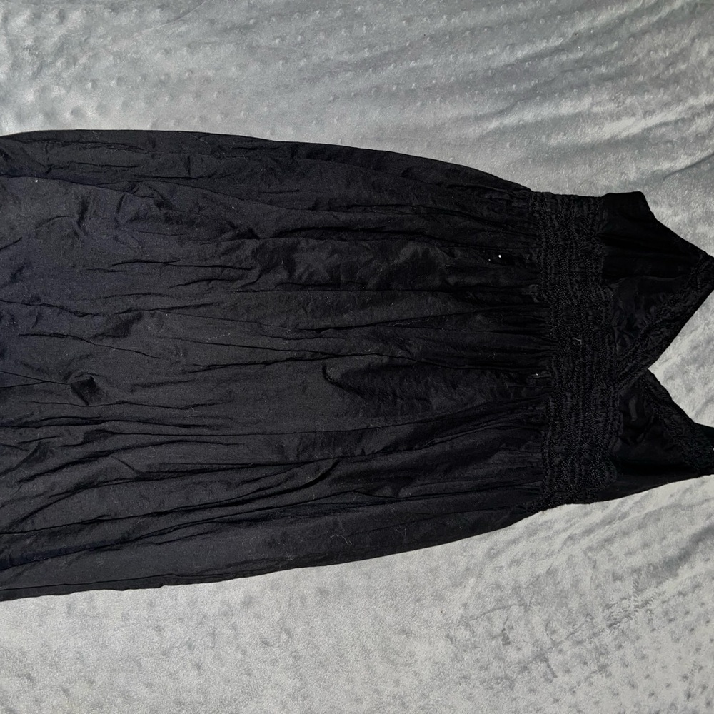 Vince Black Sleeveless V-Neck Maxi Gown